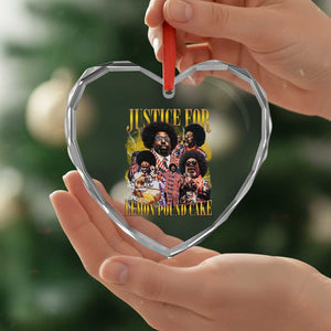 Justice For Lemon Pound Cake Bootleg Graphic Heart Crystal Glass Ornament Retro Rap Free Speech TS14 Print Your Wear