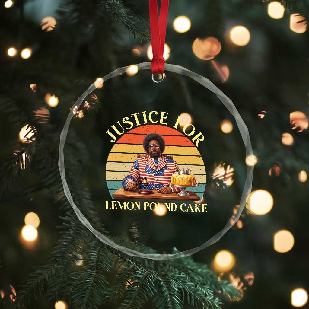 Justice For Lemon Pound Cake Crystal Glass Ornament Retro Rap Free Speech TS14 Print Your Wear