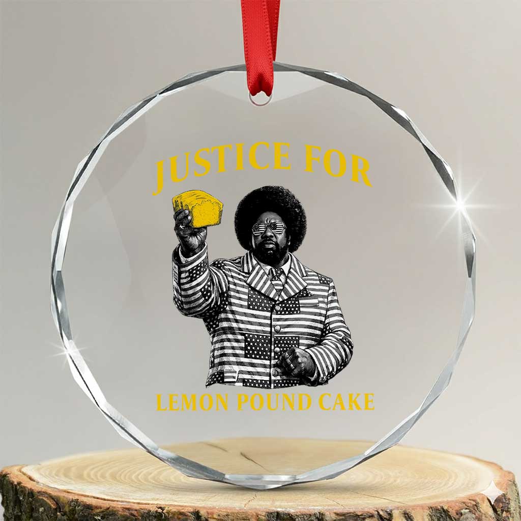 Justice For Lemon Pound Cake Crystal Glass Ornament Vintage Rap Free Speech TS14 Transparent Glass 3'' Circle Print Your Wear