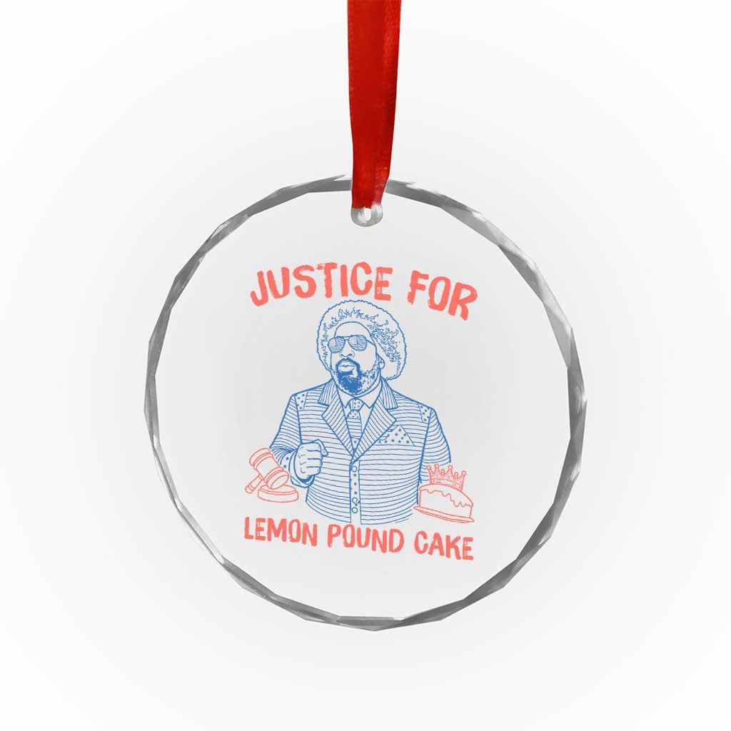 Justice For Lemon Pound Cake Crystal Glass Ornament Viral Trend Free Speech TS14 Print Your Wear
