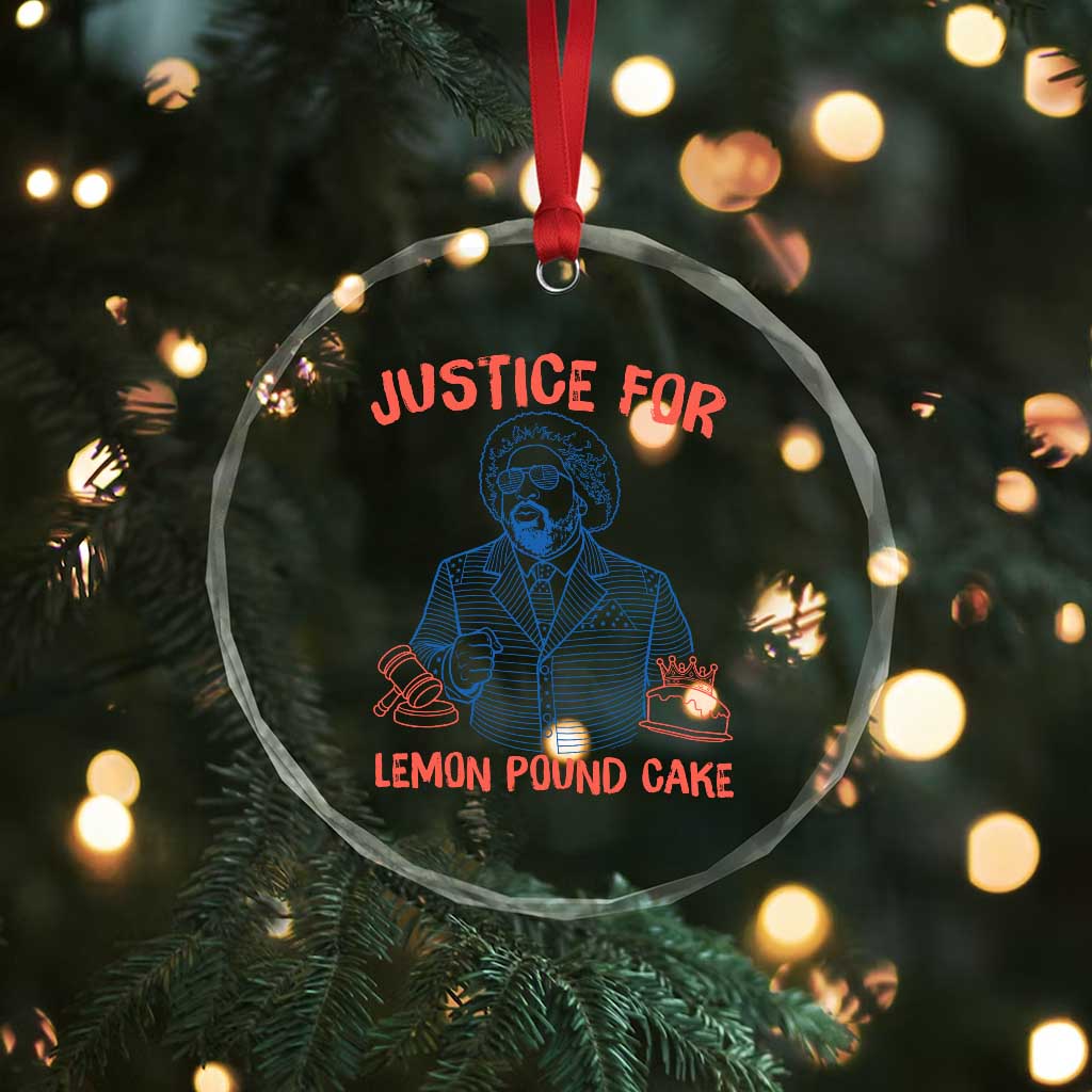 Justice For Lemon Pound Cake Crystal Glass Ornament Viral Trend Free Speech TS14 Print Your Wear