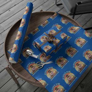Justice For Lemon Pound Cake Wrapping Paper Roll Retro Rap Free Speech TS14 Blue Print Your Wear