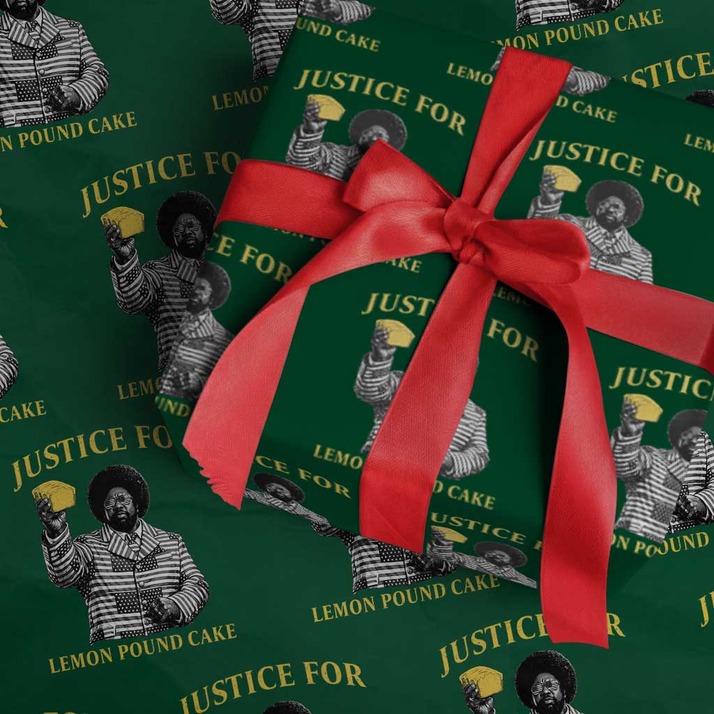 Justice For Lemon Pound Cake Wrapping Paper Roll Vintage Rap Free Speech TS14 Green Print Your Wear