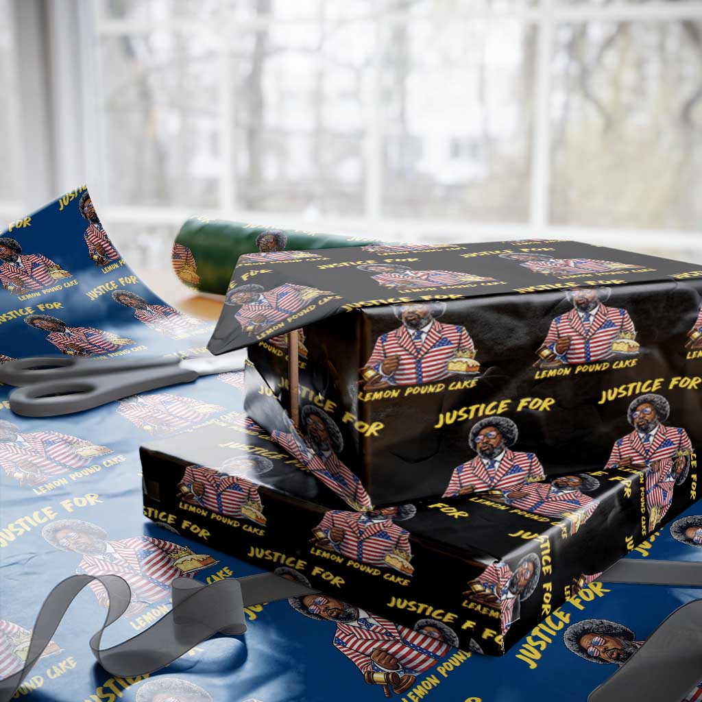 Justice for Lemon Pound Cake Funny Viral Meme Wrapping Paper Roll Edgy Hip Hop Humor Parody Gift for Rap Fans TS02 Black Print Your Wear