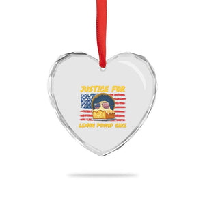 Justice For Lemon Pound Cake Heart Crystal Glass Ornament Funny US Flag Cake Parody Rap Free Speech TS14 Print Your Wear