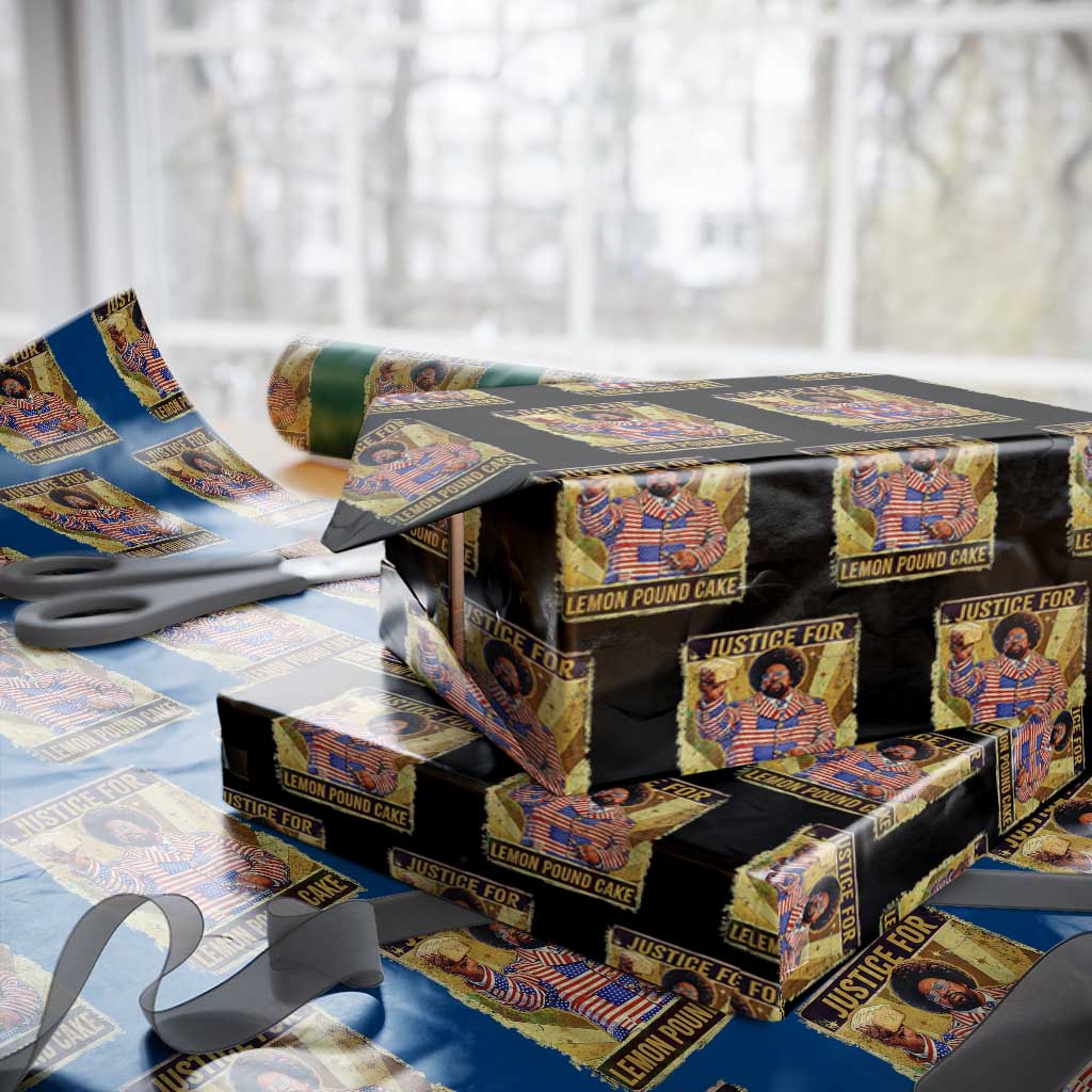 Justice for Lemon Pound Cake Vintage Retro Wrapping Paper Roll Funny Viral Hip Hop Meme Parody Internet Culture Fans TS02 Black Print Your Wear