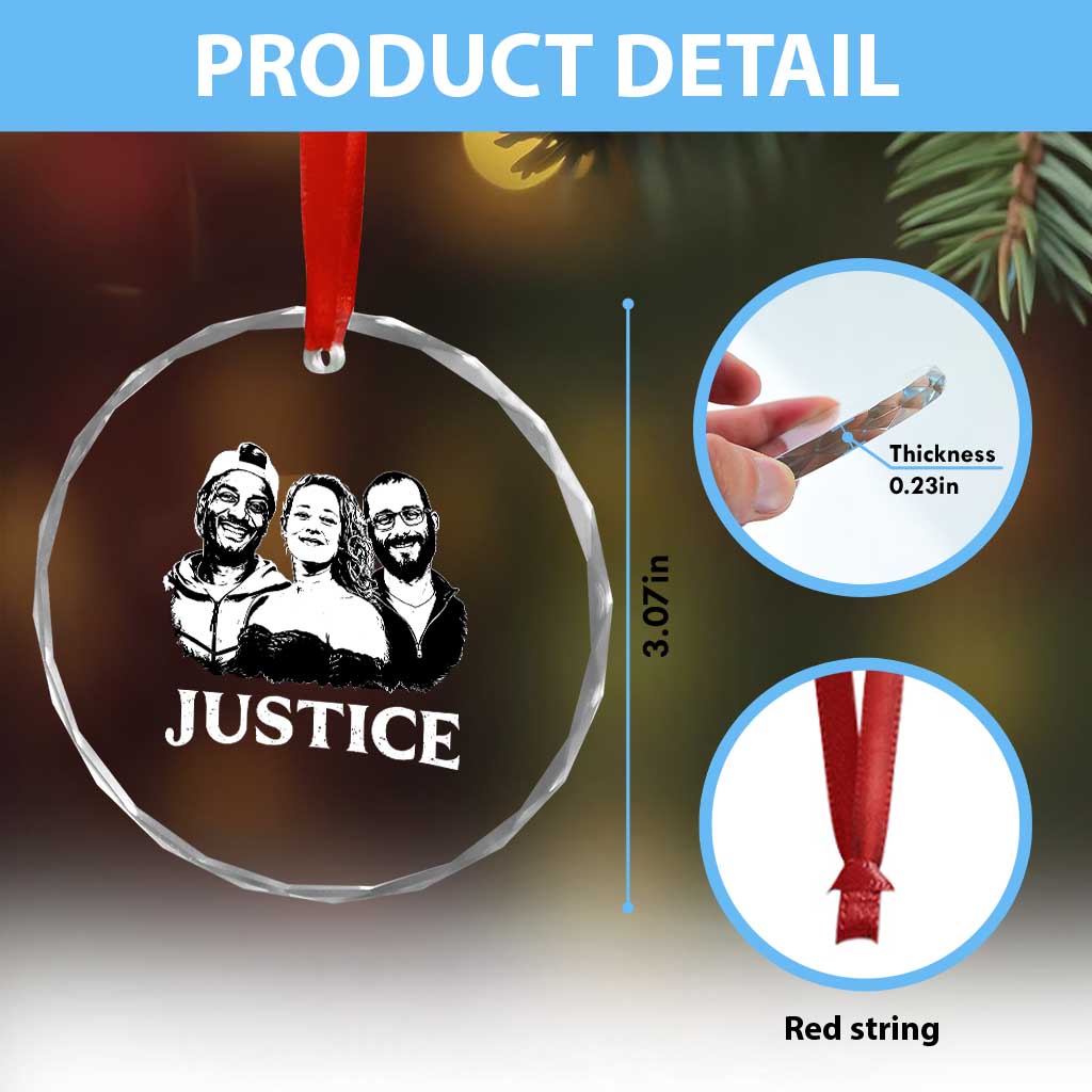 Justice for Porter Pretti Good Memorial Crystal Glass Ornament Rest in Power Tribute Minnesota Protest TS02 Print Your Wear