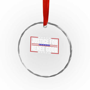 Justice for Renee Good Patriotic Crystal Glass Ornament Minneapolis Jan 8 2026 Memorial Red White and Blue TS02 Print Your Wear