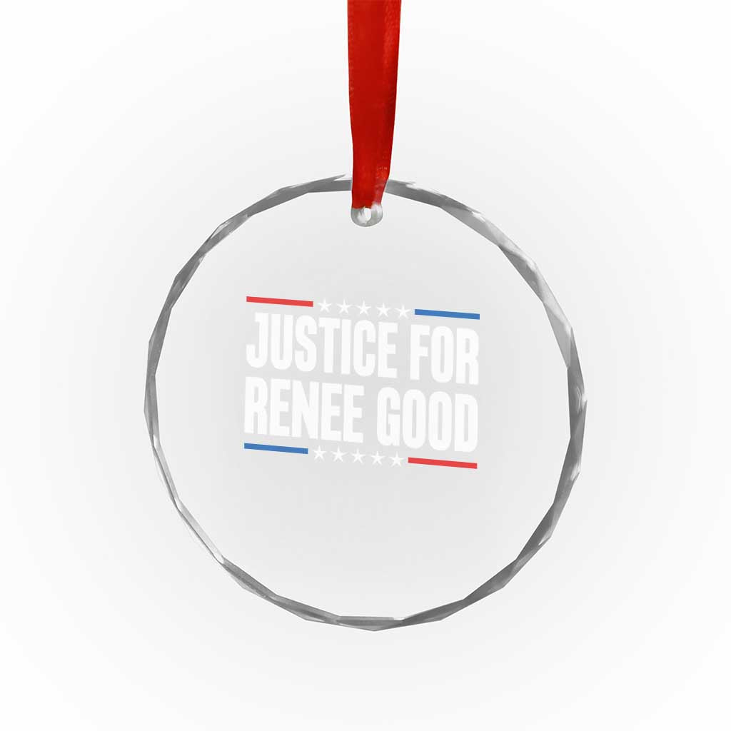 Justice for Renee Good Patriotic Crystal Glass Ornament Minneapolis Jan 8 2026 Memorial Tribute TS02 Print Your Wear