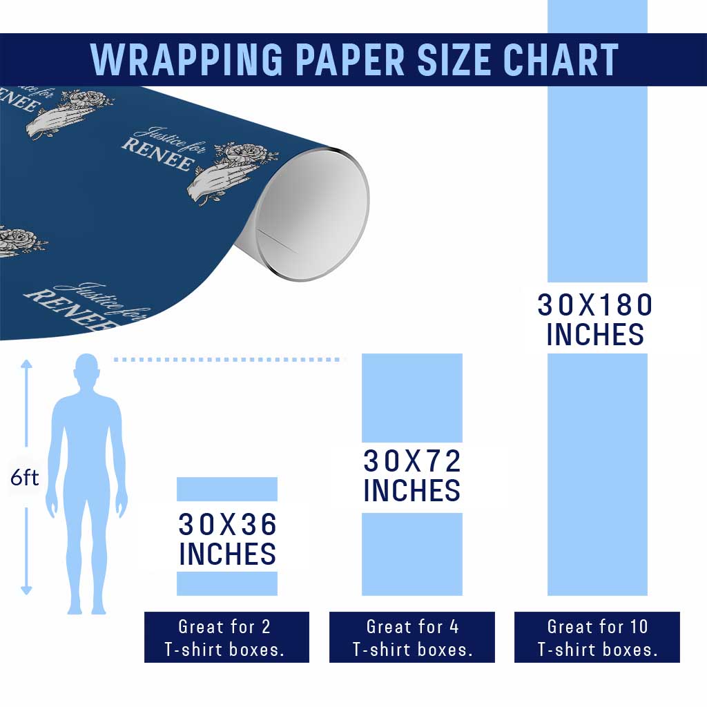 Justice for Renee Wrapping Paper Roll Floral Rose Memorial Minneapolis Jane 8 2026 Tribute TS02 Print Your Wear