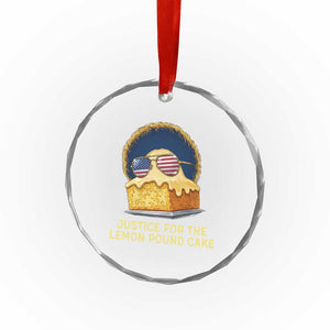 Justice for the Lemon Pound Cake Crystal Glass Ornament Viral Meme Dessert Parody Retro Hip Hop Vibe TS02 Print Your Wear
