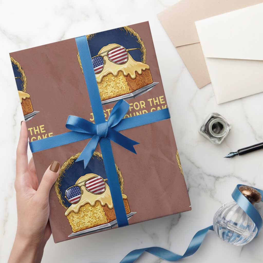 Justice for the Lemon Pound Cake Wrapping Paper Roll Viral Meme Dessert Parody Retro Hip Hop Vibe TS02 Mocha Print Your Wear