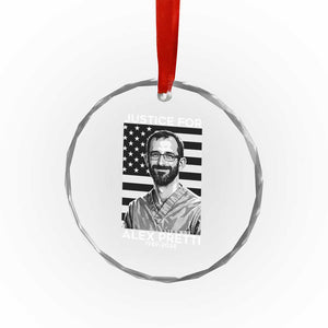 Justices for Alex Pretti Crystal Glass Ornament Resist ICE Immigration Deportation Protest Minnesota TS14 Print Your Wear