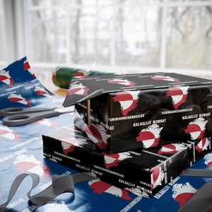 Kalaallit Nunaat Tuniniagaanngilaq Greenlandic Wrapping Paper Roll Greenland Is Not For Sale Patriotic Grunge Flag TS02 Black Print Your Wear