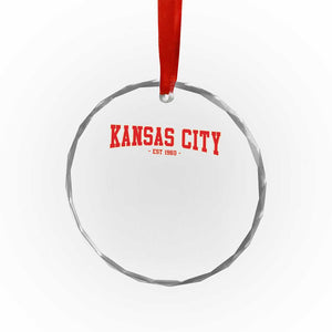 Kansas City Crystal Glass Ornament Retro Style 90s Vintage Unisex Varisty TS10 Transparent Glass 3'' Circle Print Your Wear