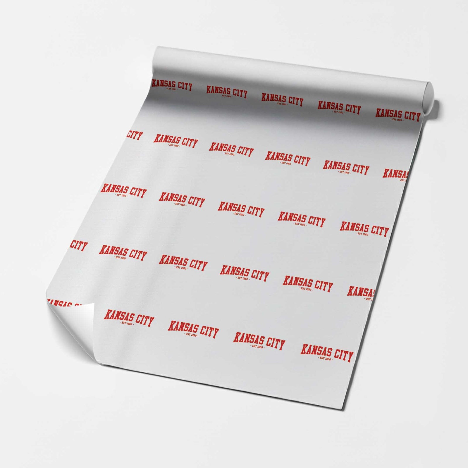 KC Game Day Wrapping Paper Roll Retro Style 90s Vintage Unisex Varisty Football TS10 White Print Your Wear