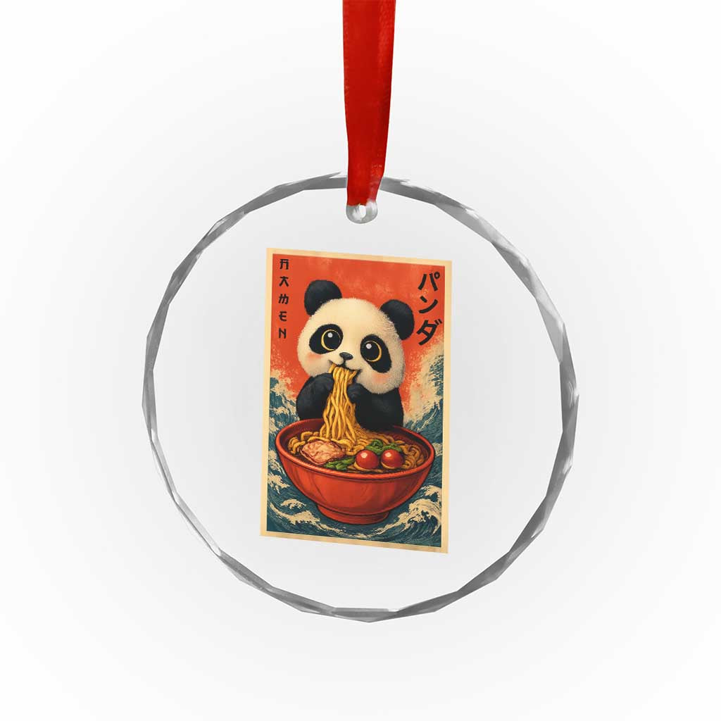 Kawaii Anime Panda Ramen Crystal Glass Ornament Funny Japanese Noodles Anime Lovers TS10 Print Your Wear