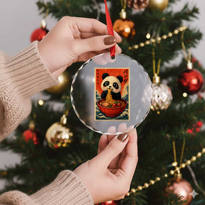 Kawaii Anime Panda Ramen Crystal Glass Ornament Funny Japanese Noodles Anime Lovers TS10 Print Your Wear