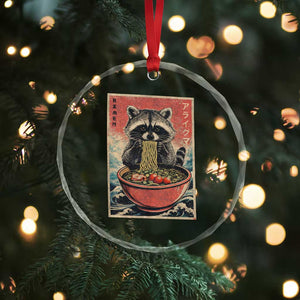 Kawaii Anime Raccoon Ramen Crystal Glass Ornament Funny Japanese Noodles Anime Lovers TS10 Print Your Wear