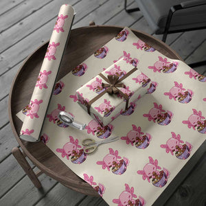 Kawaii Axolotl Eating Ramen Wrapping Paper Roll Japanese Noodles Lover Anime Otaku Manga TS02 Beige Print Your Wear