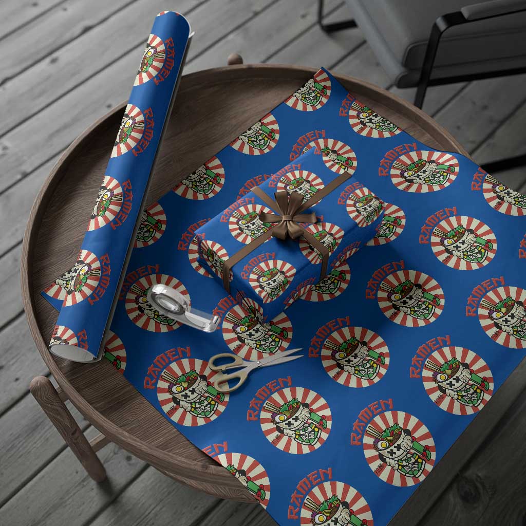 Kawaii Japan Ramen Wrapping Paper Roll Cute Skater Japanese Noodles Anime Skateboard Lover TS02 Blue Print Your Wear