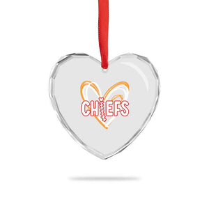 KC Game Day Heart Crystal Glass Ornament Retro Sports Fan Football Team Heart Graphic TS10 Print Your Wear