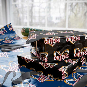 KC Game Day Wrapping Paper Roll Retro Sports Fan Football Team Heart Graphic TS10 Black Print Your Wear