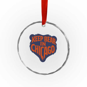 Keep Bear In Chicago CFB Crystal Glass Ornament Gift For Football Lovers TS12 Print Your Wear