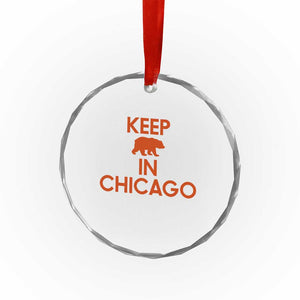 Keep Bear In Chicago CFB Crystal Glass Ornament Gift For Sports Fan TS12 Print Your Wear