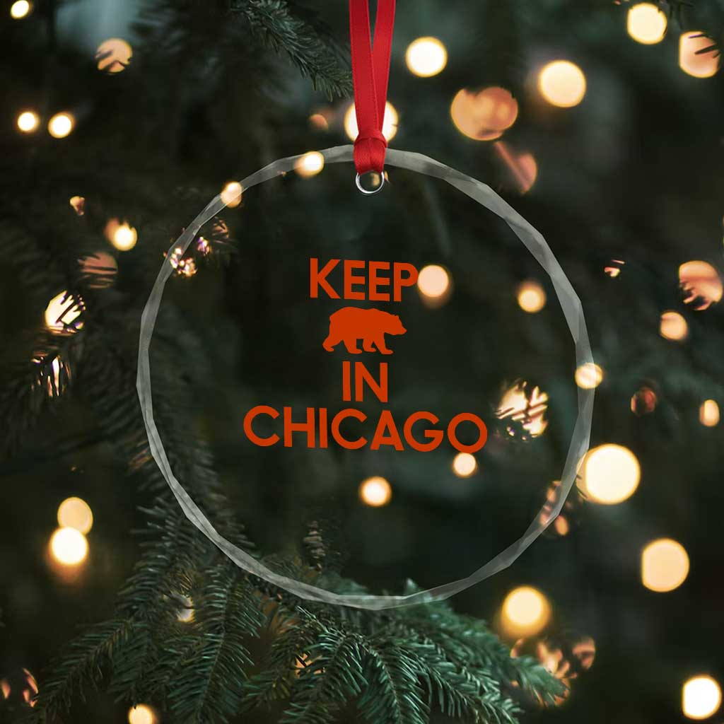 Keep Bear In Chicago CFB Crystal Glass Ornament Gift For Sports Fan TS12 Print Your Wear