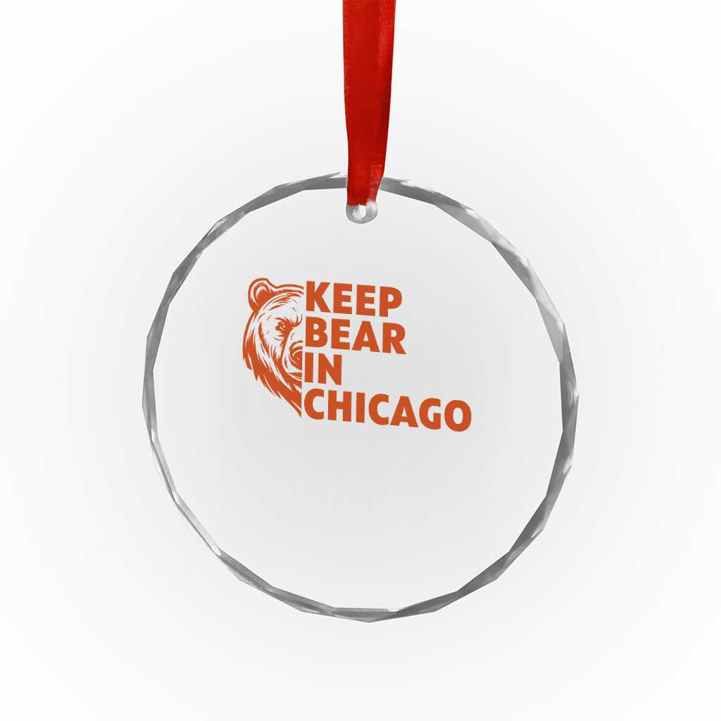Keep Bear In Chicago CFB Crystal Glass Ornament Gift For Sports Lovers TS12 Print Your Wear