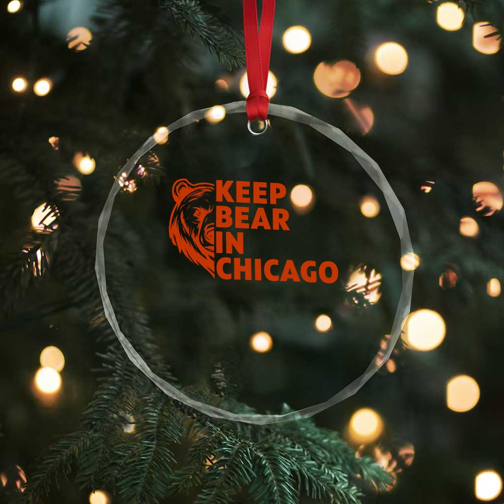Keep Bear In Chicago CFB Crystal Glass Ornament Gift For Sports Lovers TS12 Print Your Wear