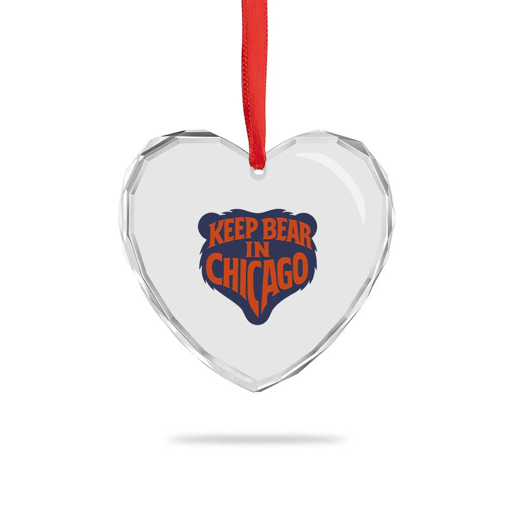 Keep Bear In Chicago CFB Heart Crystal Glass Ornament Gift For Football Lovers TS12 Print Your Wear