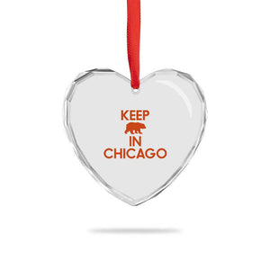 Keep Bear In Chicago CFB Heart Crystal Glass Ornament Gift For Sports Fan TS12 Print Your Wear