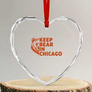 Keep Bear In Chicago CFB Heart Crystal Glass Ornament Gift For Sports Lovers TS12 Transparent Glass 3'' Heart Print Your Wear