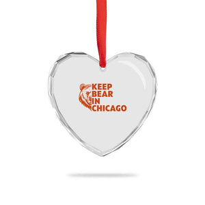 Keep Bear In Chicago CFB Heart Crystal Glass Ornament Gift For Sports Lovers TS12 Print Your Wear