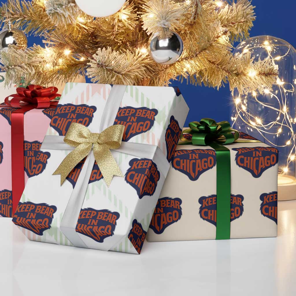 Keep Bear In Chicago CFB Wrapping Paper Roll Gift For Football Lovers TS12 Print Your Wear