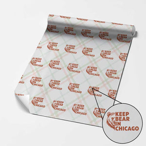 Keep Bear In Chicago CFB Wrapping Paper Roll Gift For Sports Lovers TS12 Christmas Plaid Print Your Wear