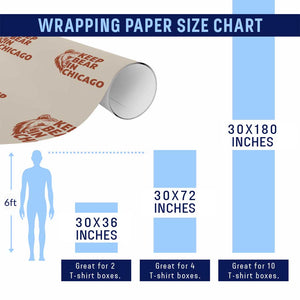 Keep Bear In Chicago CFB Wrapping Paper Roll Gift For Sports Lovers TS12 Print Your Wear