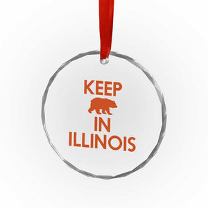 Keep Bear In Illinois CFB Crystal Glass Ornament Chicago Pride Gift TS12 Print Your Wear