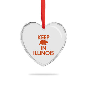 Keep Bear In Illinois CFB Heart Crystal Glass Ornament Chicago Pride Gift TS12 Print Your Wear