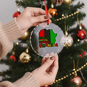 Keep Calm And Celebrate Kwanzaa Crystal Glass Ornament Black Holiday African American Xmas TS11 Print Your Wear