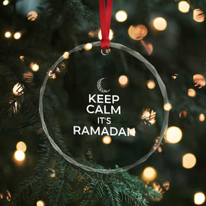 Keep Calm It's Ramadan Crystal Glass Ornament Kareem Eid Mubarek Islamic Muslims TS02 Print Your Wear