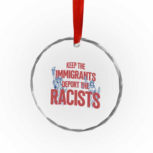 Keep The Immigrants Deport The Racists Crystal Glass Ornament Statue Of Liberty Anti Racism Political Statement TS14 Print Your Wear