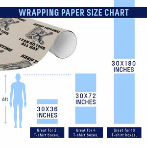 Keep Trying I Can Do This All Day Wrapping Paper Roll Funny Goalie Hockey Player Gift TS12 Print Your Wear
