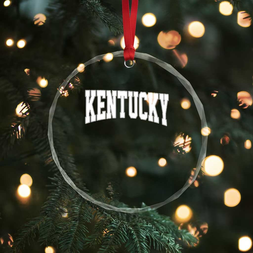 Kentucky Crystal Glass Ornament Retro Varsity Kentucky Lover KY State TS10 Print Your Wear
