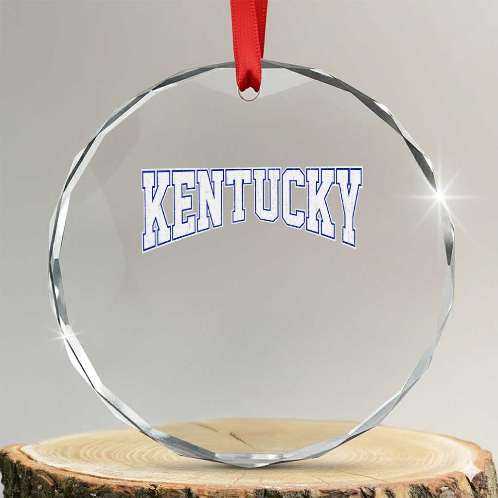 Kentucky Crystal Glass Ornament Vintage Sports Design Kentuckian KY State TS11 Transparent Glass 3'' Circle Print Your Wear