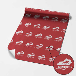 Kentucky Horse Map State Derby Day Wrapping Paper Roll TS11 Red Print Your Wear
