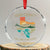 Kerr County Texas Crystal Glass Ornament Retro Hill Country Nature Scene Outdoors TS02 Transparent Glass 3'' Circle Print Your Wear