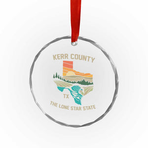 Kerr County Texas Crystal Glass Ornament Retro Hill Country Nature Scene Outdoors TS02 Print Your Wear